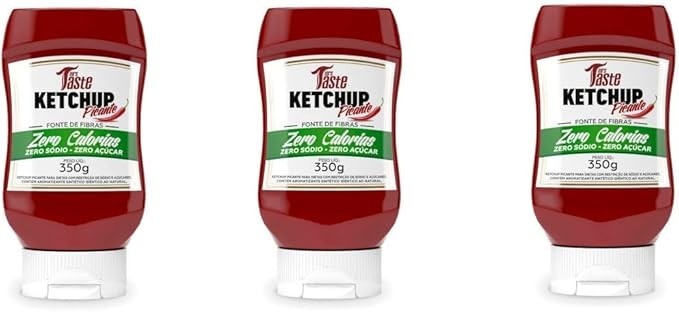 Kit com 3 Ketchup Picante Mrs Taste Zero Calorias 350g