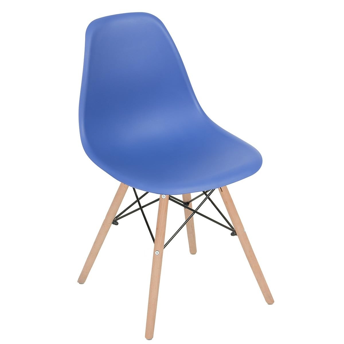 Cadeira Charles Eames Eiffel DSW com Pés de Madeira Clara - Design Moderno e Conforto Duradouro