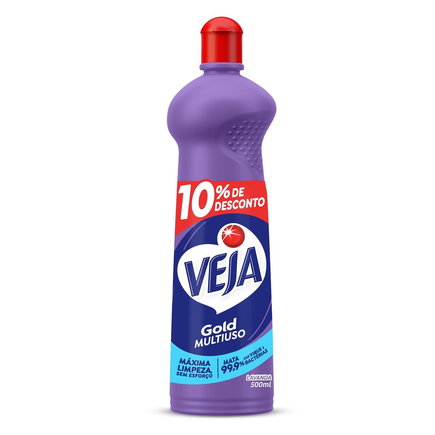 Veja Gold Lavanda e Álcool - Limpador Multiuso 500ml com 2x Mais Poder de Limpeza