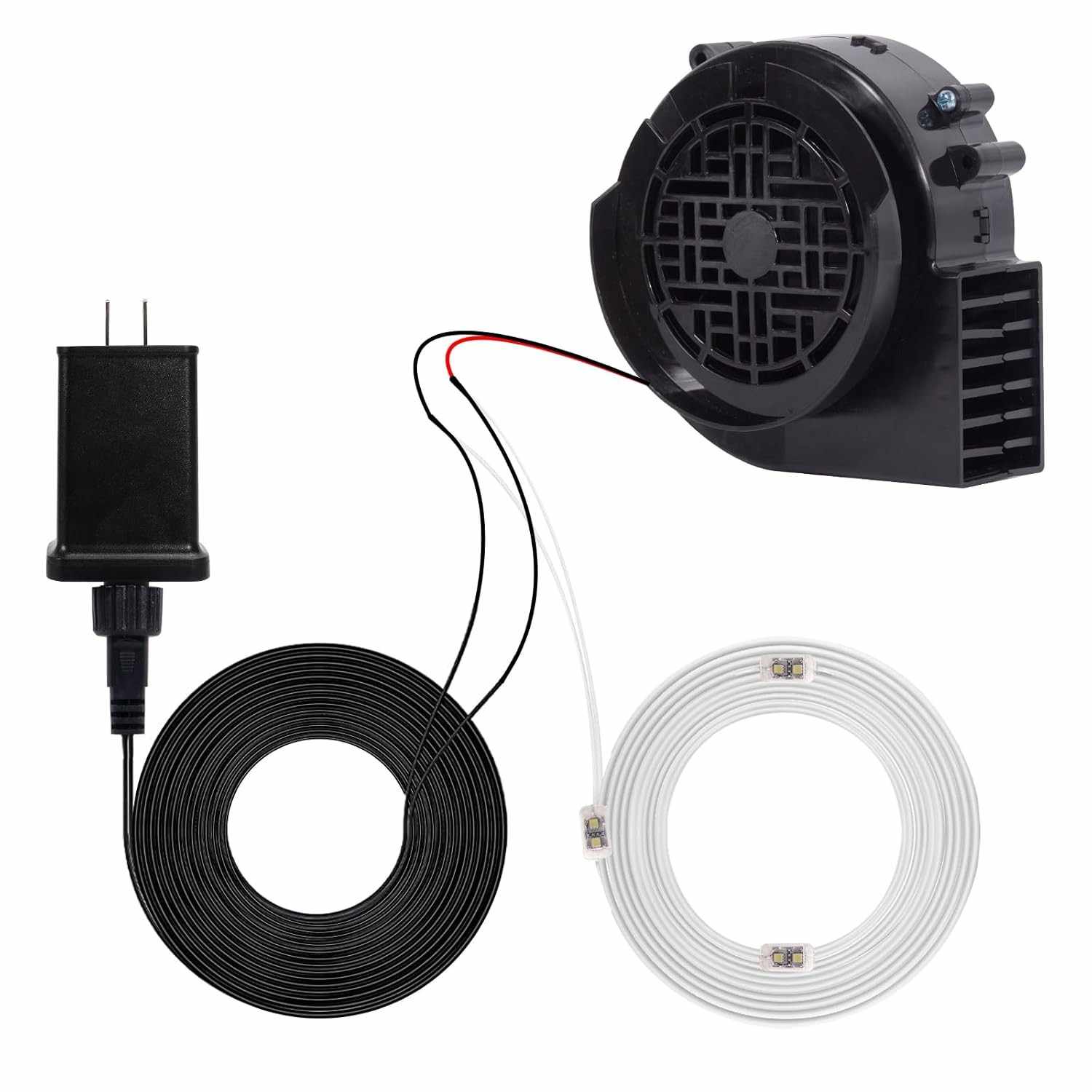 YUNVI Ventilador Inflável De Substituição 12V 1,2A Mini Air Com 6 Leds Para Fantasias Infláveis Natal, Sopradores Decoração Quintal Ação Graças