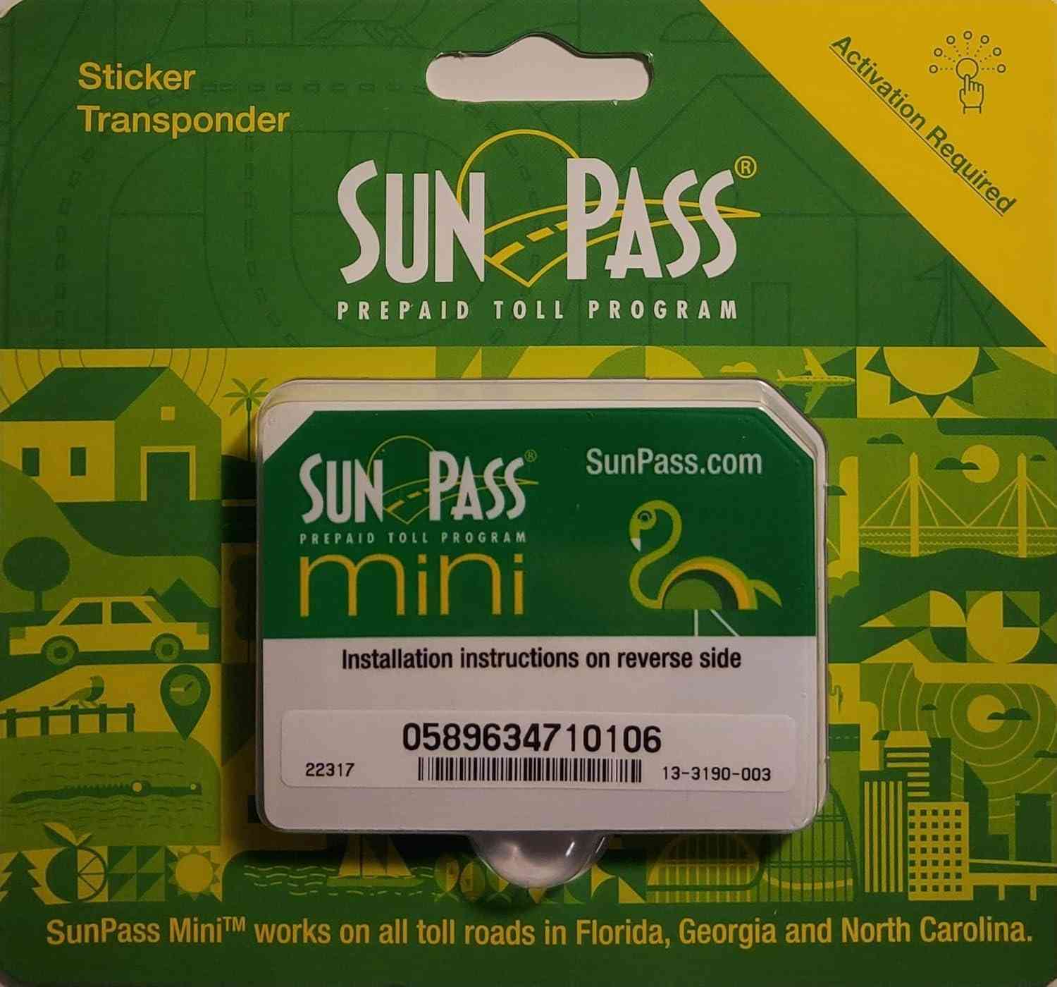 com-mini-livre-para-pedagios-sunpass-passe-economia-florida-seu-a-sticker-na-a