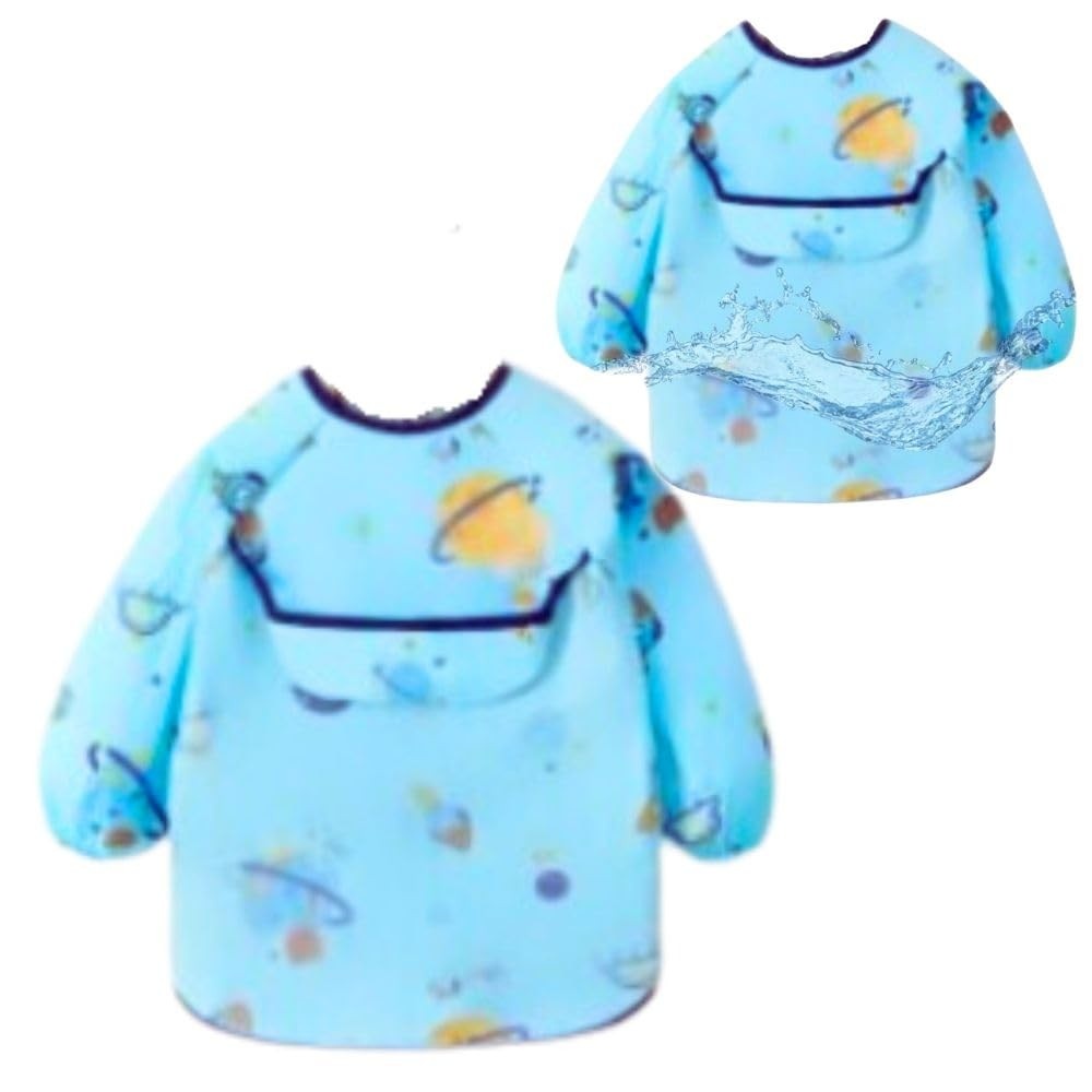 Babador Manga Longa BLW com Proteção Dupla Impermeável - Modelo Space