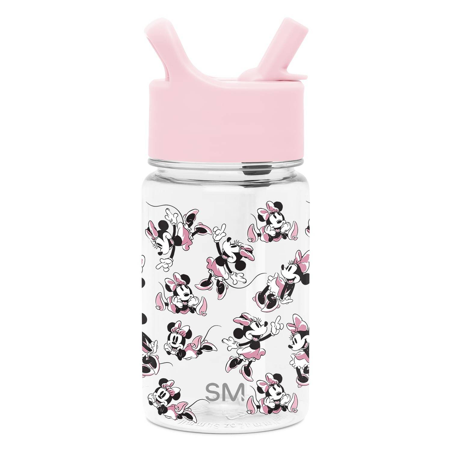 Garrafa Infantil Disney Minnie Mouse com Canudo - Segura, Leve e Sem BPA