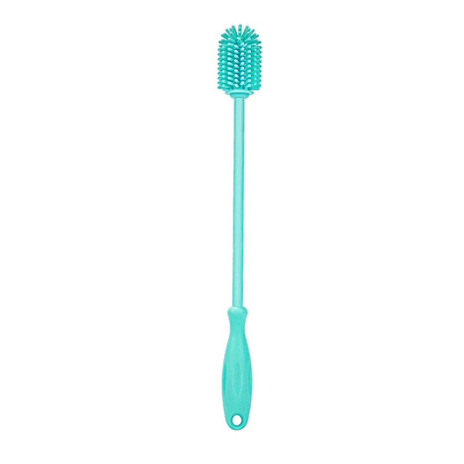 Escova Multifuncional para Limpeza de Garrafas com Cabo Longo e Cerdas de Silicone Macio