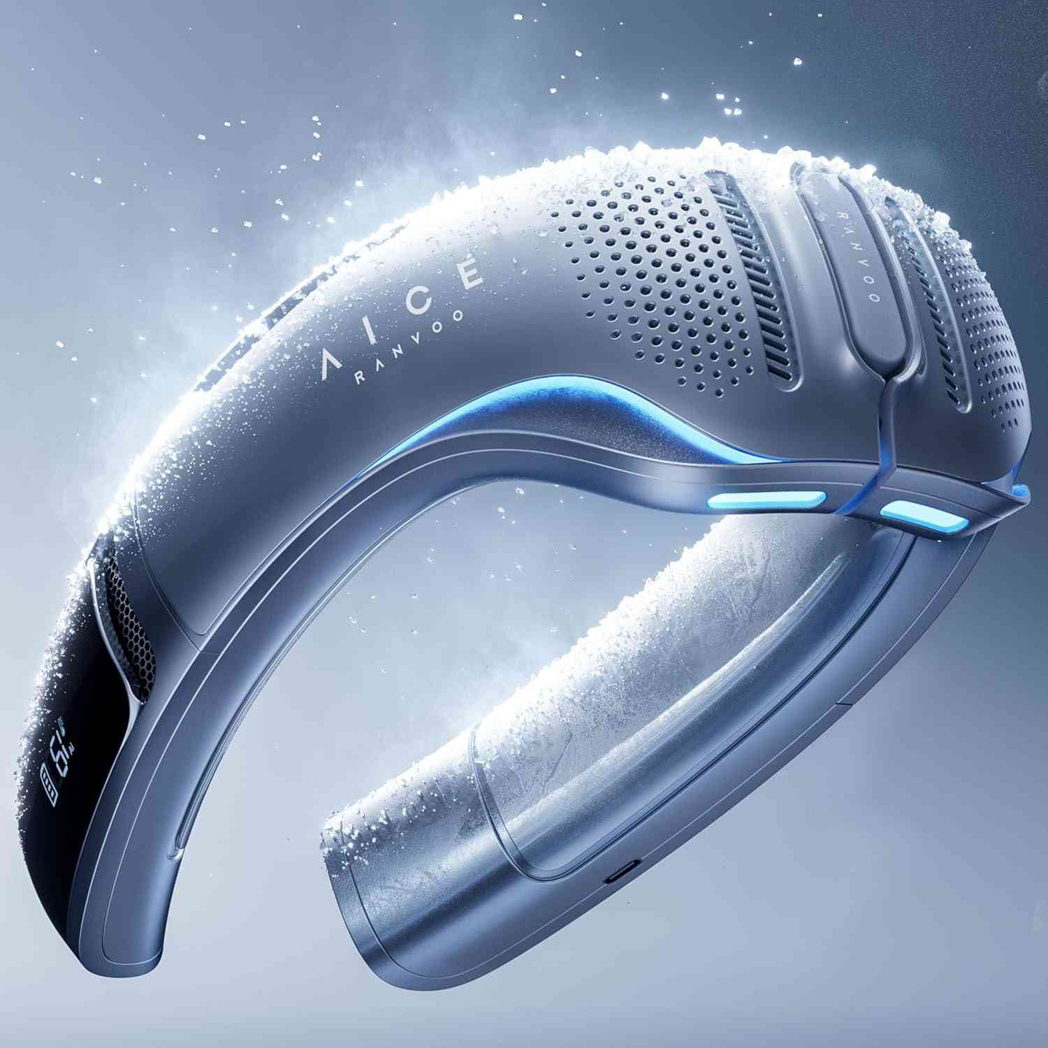 RANVOO 2025 Enhanced Max Cooling AICE Lite - Ventilador de Pescoço Recarregável com 6.000 mAh