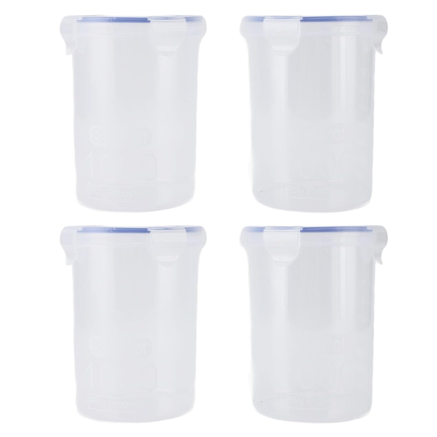 Conjunto de Copos de Tinta 1000ml com Pincéis e Bolas de Mistura - 4 Unidades Herméticas para Reparos e Artes