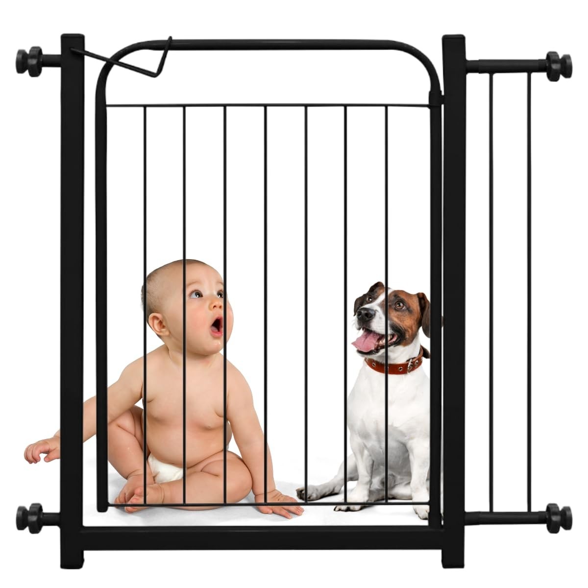 Portão de Segurança Pet e Bebê 70x80cm com Extensor | Proteção Versátil para Portas e Corredores