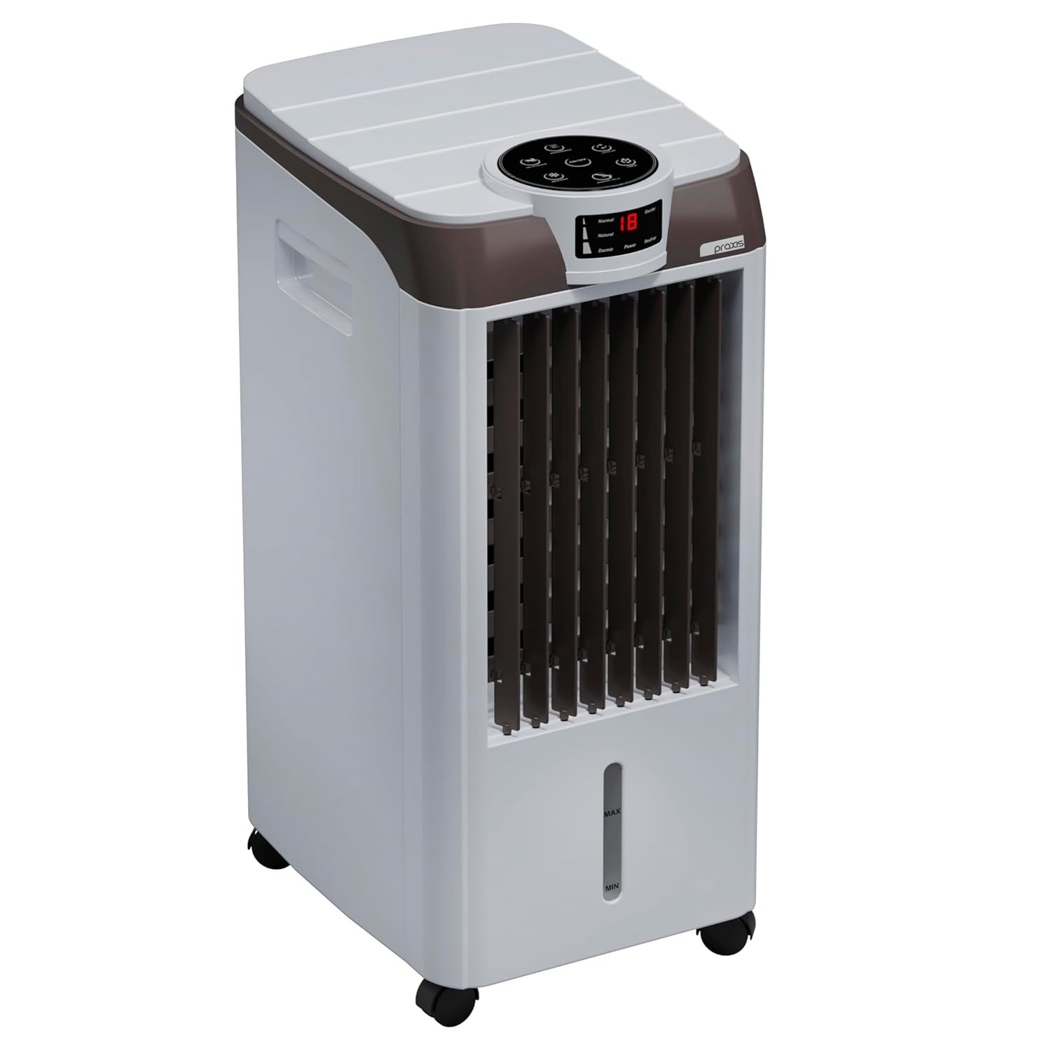 Climatizador de Ar Digital Praxis CP04-D 65W Branco com Controle Remoto - 4 em 1 com Autonomia de 12h