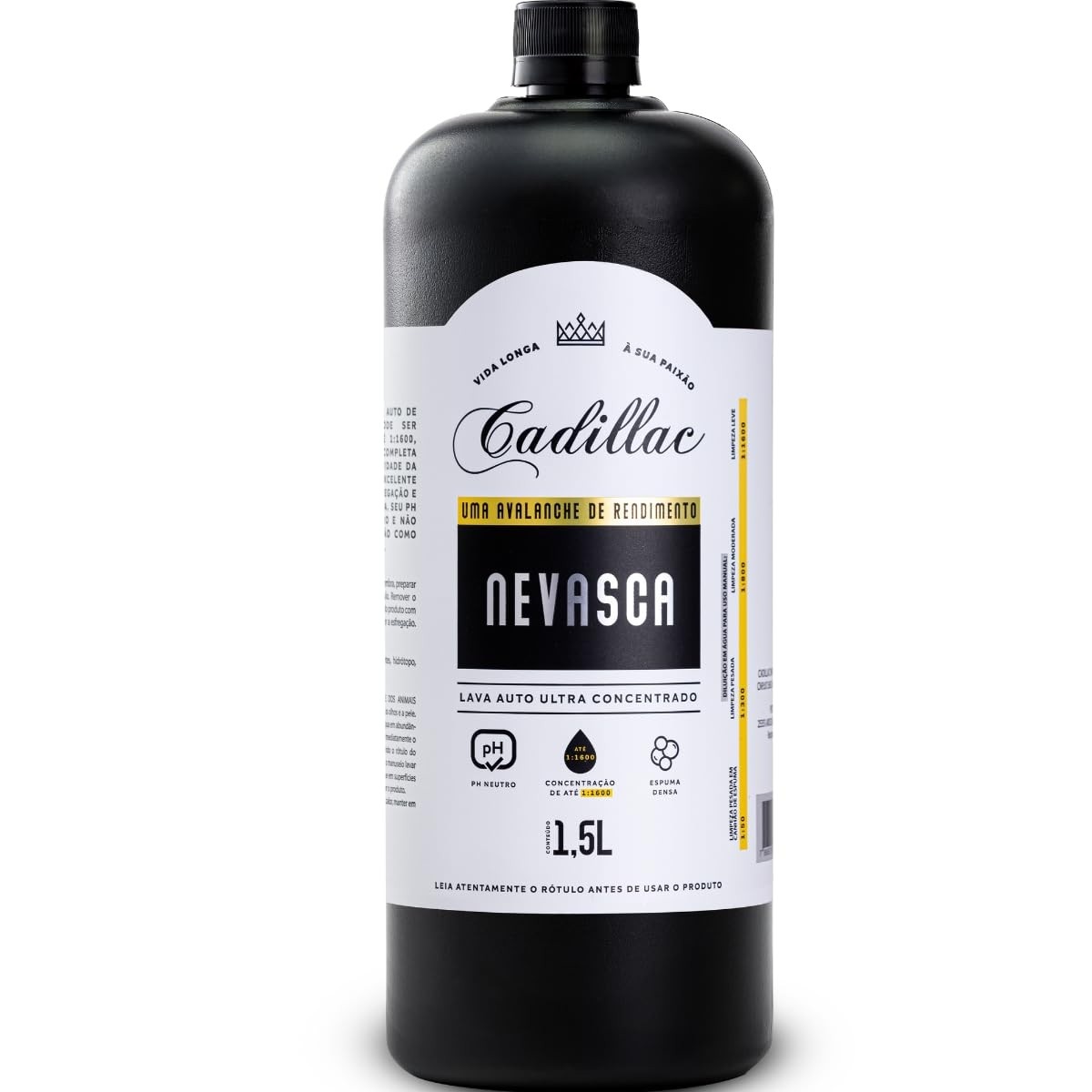 Nevasca Cadillac Lava Auto Ultra Concentrado: Limpeza Profissional com Rendimento Incrível 1:1.600
