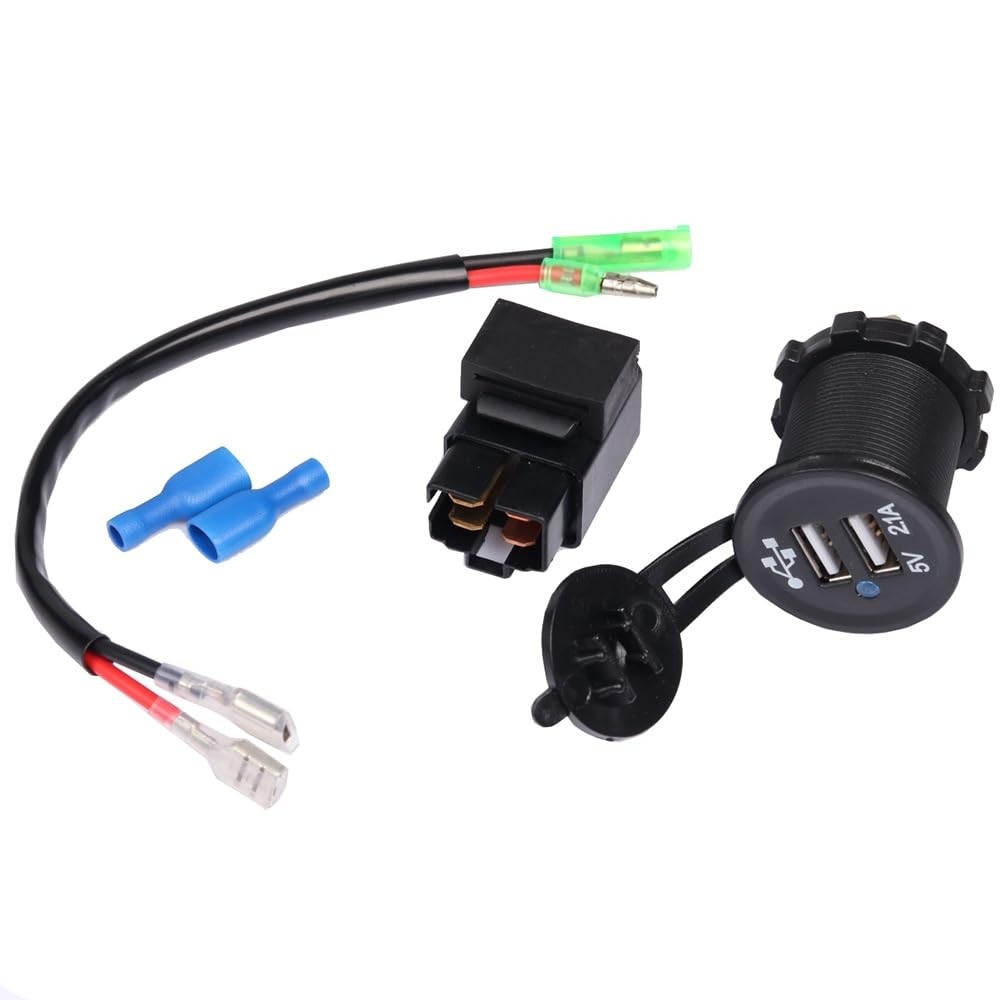 Carregador USB Duplo para Moto com Relé - Versys, Ninja e Mais