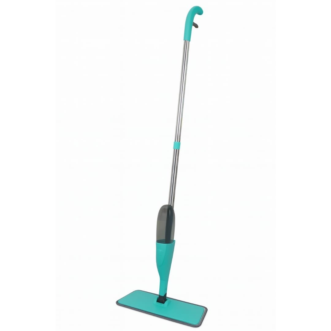 Mop Spray Limpa e Seca com Reservatório Recarregável e Refil de Microfibra – Base Flat 360° para Pisos Frios, Laminados e Porcelanatos