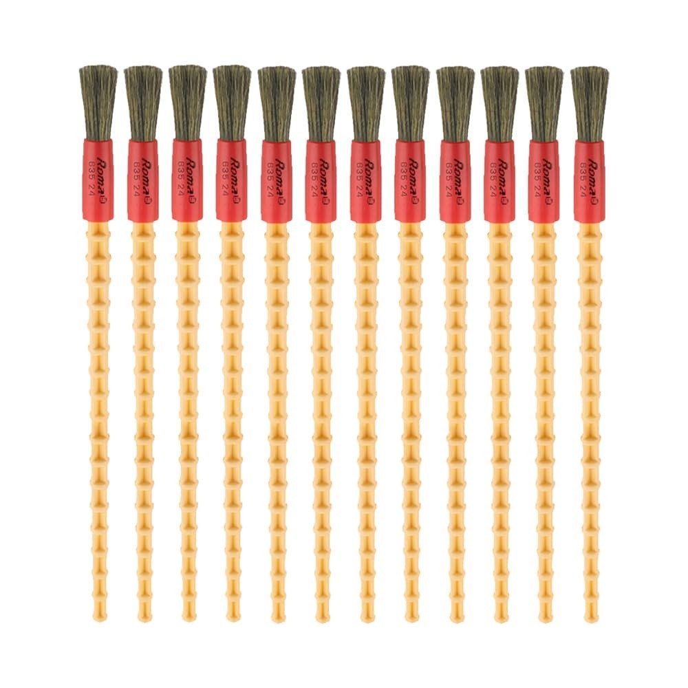 Kit com 12 Pincéis para Detalhamento Automotivo Número 24 - Roma Premium