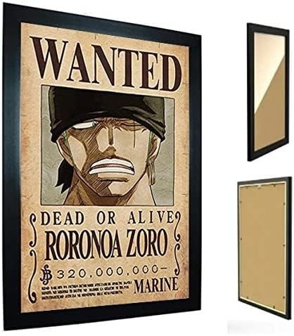 Quadro Decorativo Roronoa Zoro One Piece - Poster A4 com Moldura Premium