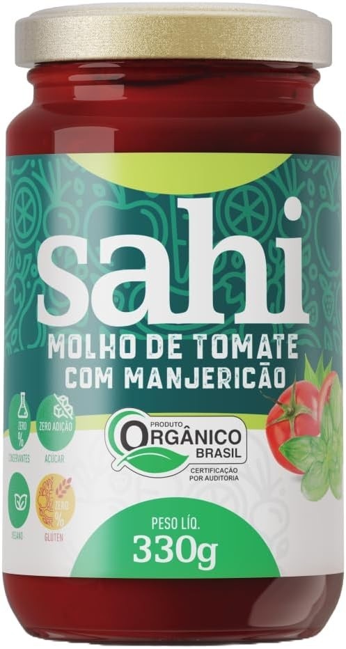 Molho de Tomate com Manjericão Orgânico Sahi 330g