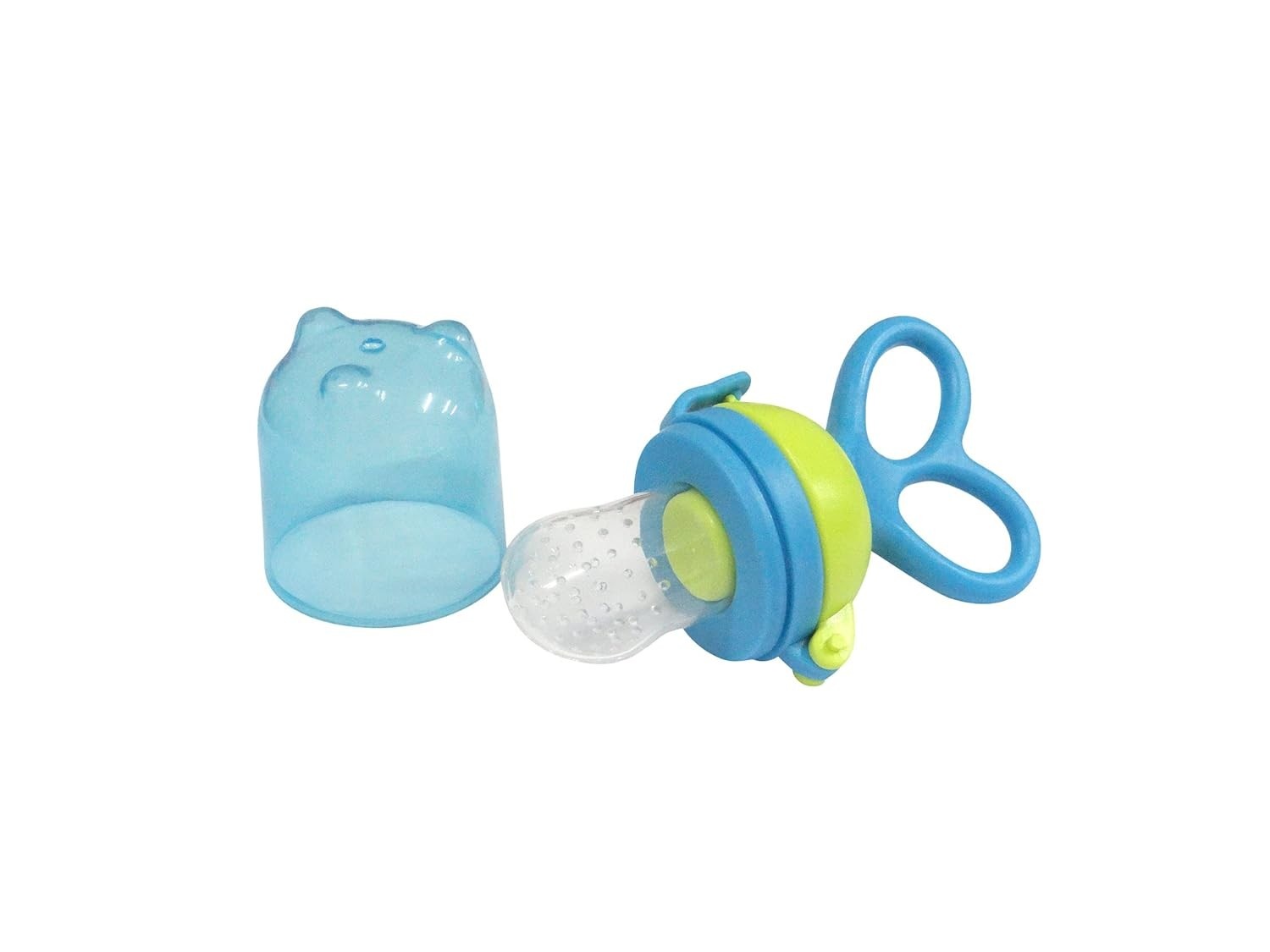 Alimentador de Silicone com Regulagem Azul - Segurança e Conforto para Bebês