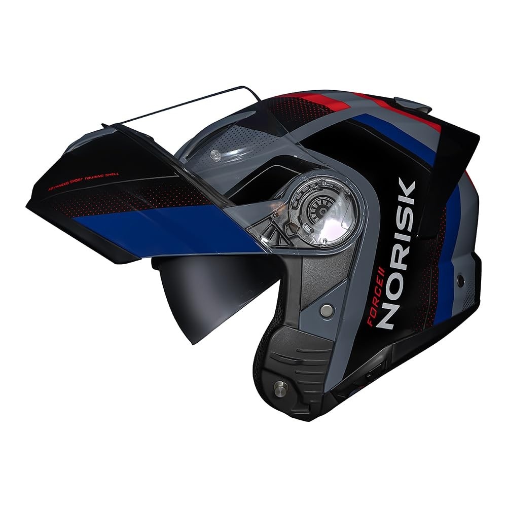 Capacete Norisk Force 2 Kore Azul Robocop com Viseira Transparente - Segurança e Estilo