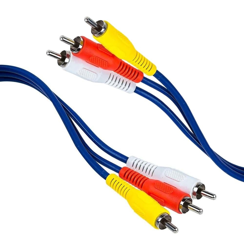 Cabo RCA Azul 1.5m 3+3: Conecte sua TV, DVD e Áudio com Qualidade!