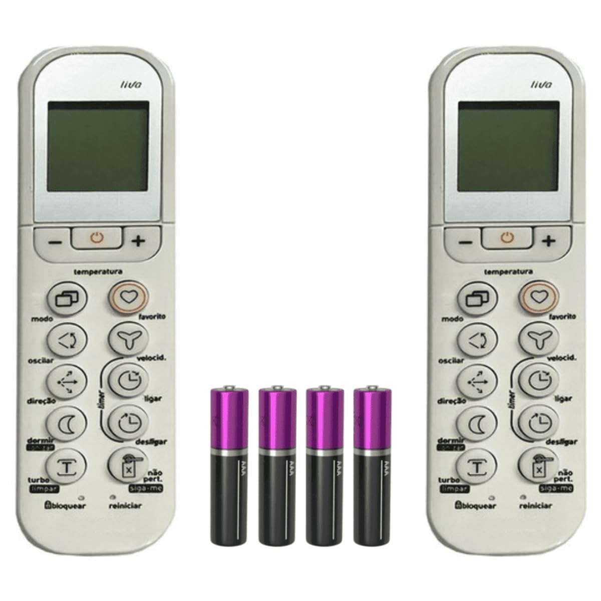Controle Remoto Universal para Ar Condicionado Midea Liva e Vize – Kit com 2 Unidades