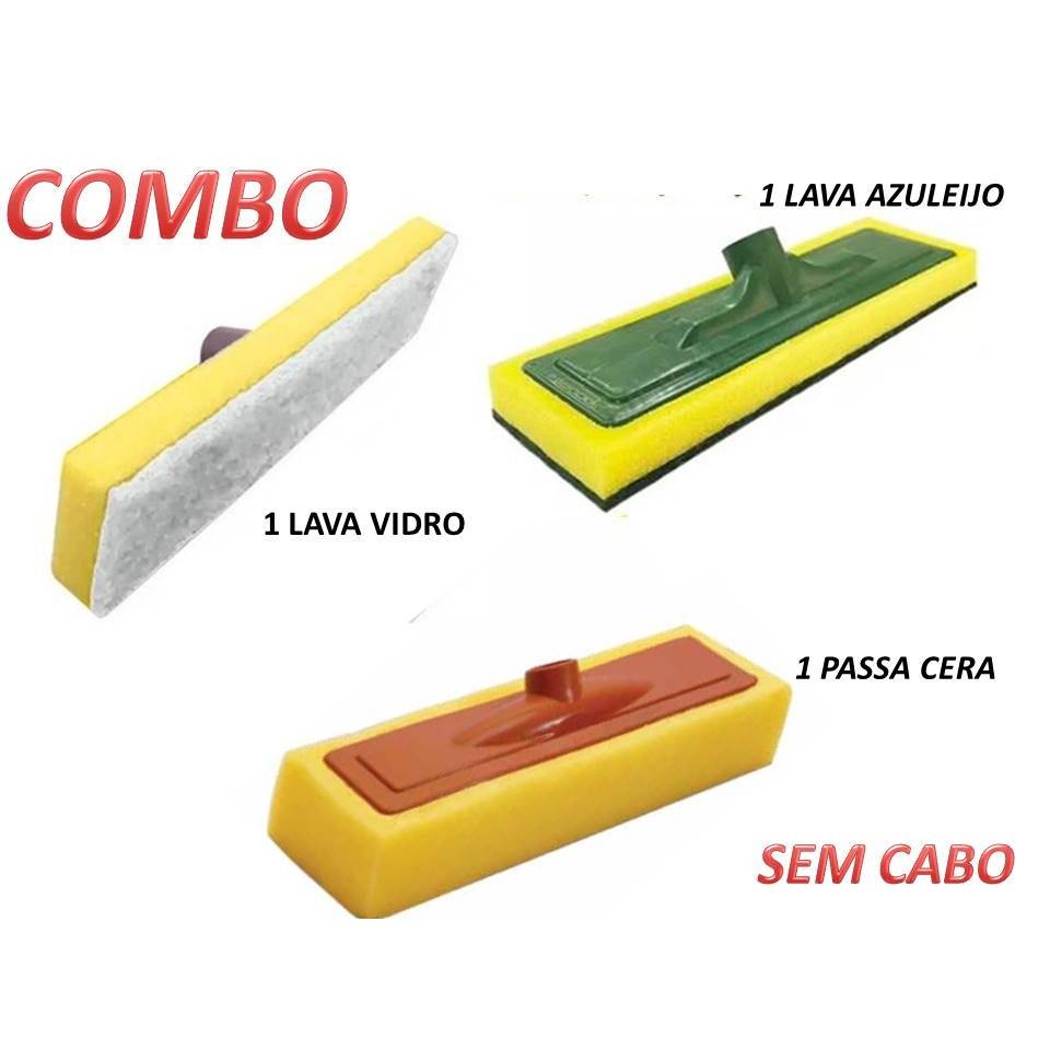 Combo Limpeza: Lava Azulejo, Passa Cera e Lava Vidro Sem Cabo