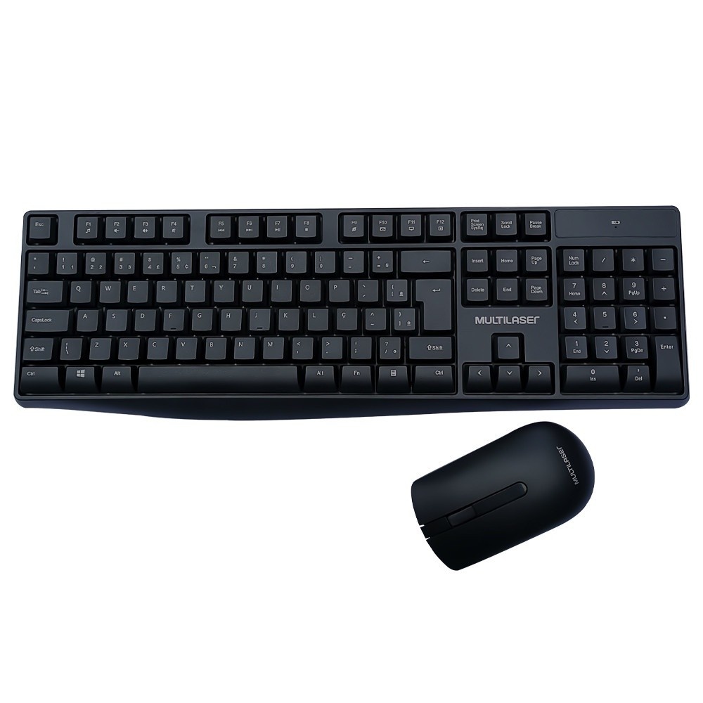 Combo Teclado e Mouse Sem Fio: Praticidade 2.4Ghz