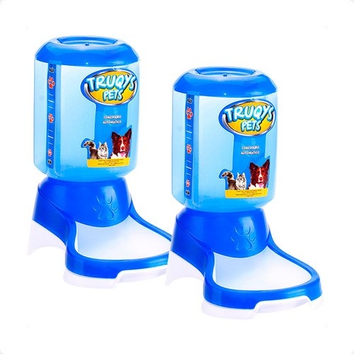 Comedouro Automático Pets: 2 Unidades + Galão 1Kg