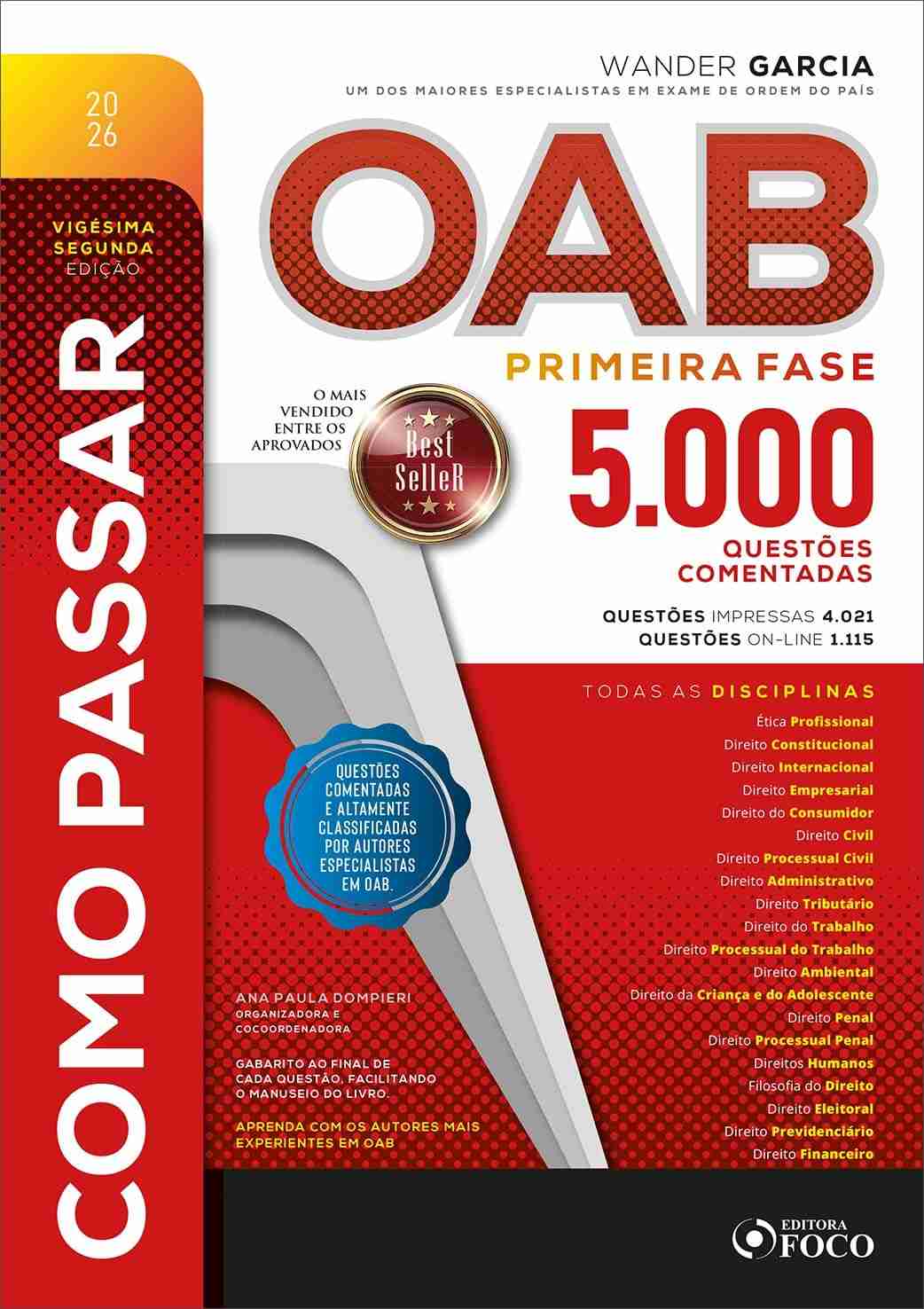OAB 1ª Fase: 5.000 Questões Comentadas para Aprovação - Ed. 2026