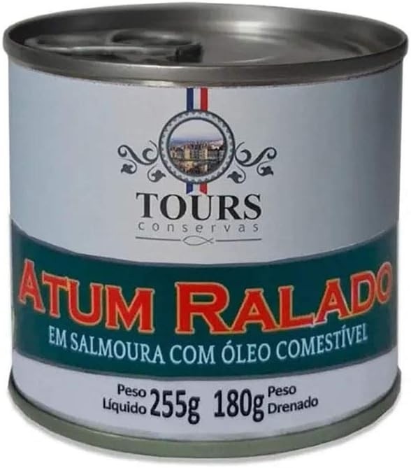 Atum Ralado em Salmoura com Óleo Comestível Tours 180g
