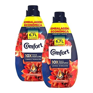 Comfort Energia Floral: Kit 2 Amaciantes 1,5L