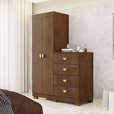 Cômoda 2 Portas e 4 Gavetas: Seu Quarto Organizado!