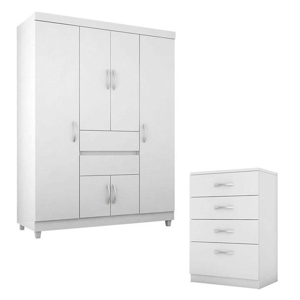 Cômoda e Guarda Roupa Solteiro: Organize com Estilo!