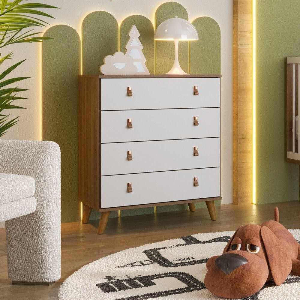 Cômoda Encanto 4 Gavetas: Organize com Estilo!