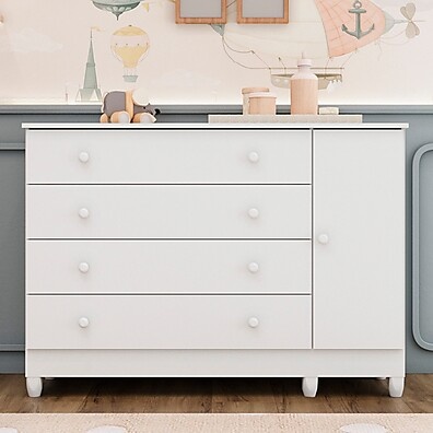 Cômoda Fraldário Taís: Organize e Troque Seu Bebê!