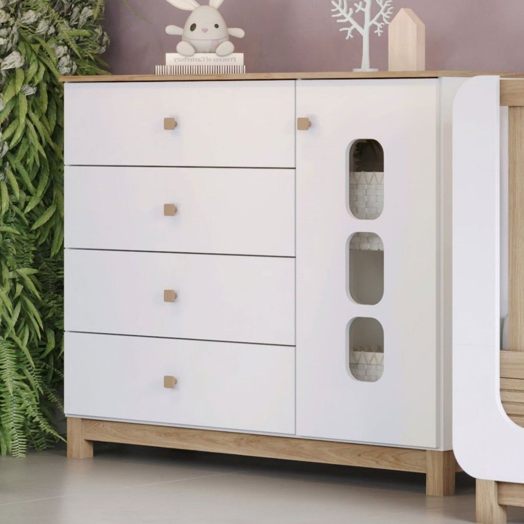 Cômoda Infantil Aconchego: Organize com Estilo!