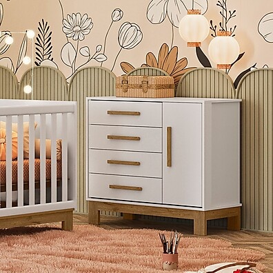 Cômoda Infantil Encanto Slim: Elegância e Espaço na Medida Certa