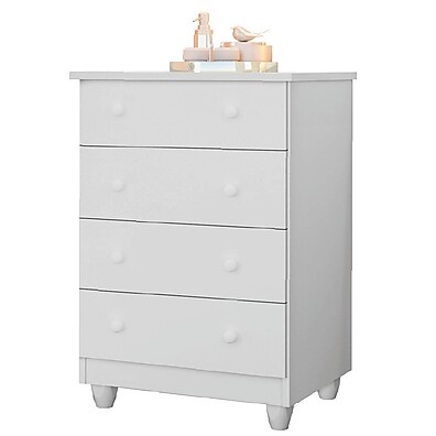 Cômoda Infantil Lara Branco – 4 Gavetas para Bebê