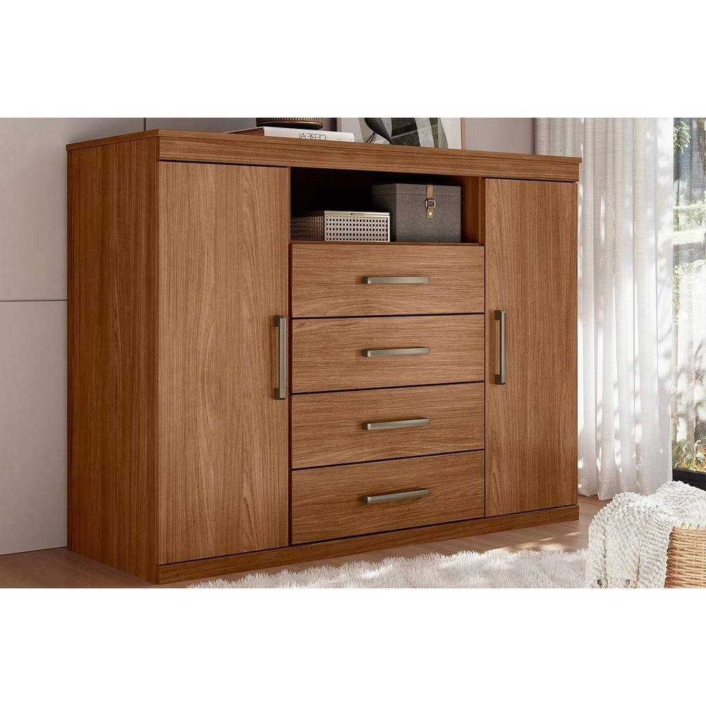 Cômoda Master Jatobá/Ebano: Organize com Estilo!