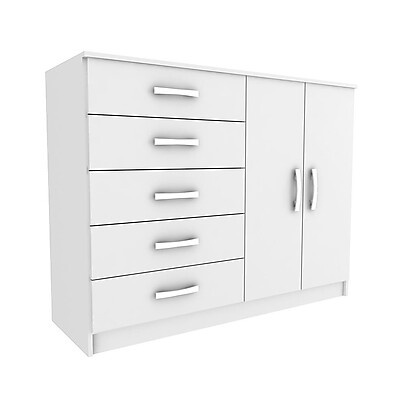 Cômoda Panamá Branca 2 PT 5 GV: Organização com Estilo
