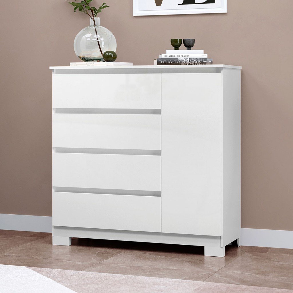 Cômoda Vega 4 Gavetas: Organize com Estilo!