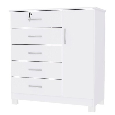 Cômoda Verona: 5 Gavetas e Chave – 99x92x42cm
