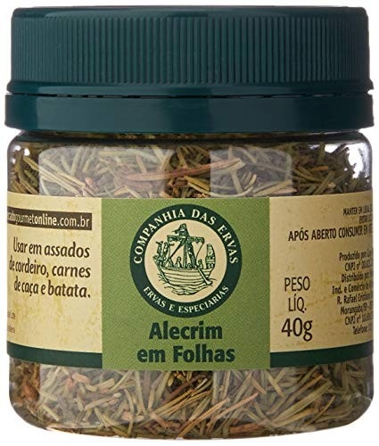 Companhia das Ervas Alecrim Em Folhas Companhia Das Ervas Pote Pet 40G