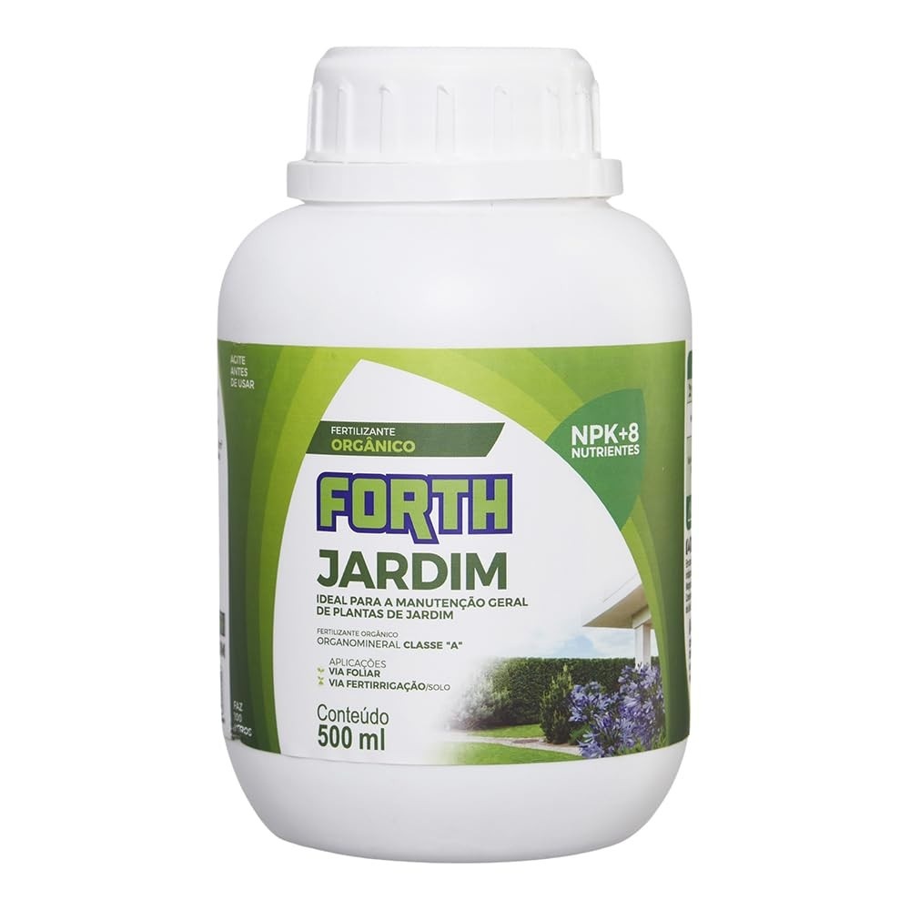 Forth Jardim Fertilizante Concentrado NPK + 8 Micronutrientes 500ml - Nutrição Completa para Plantas