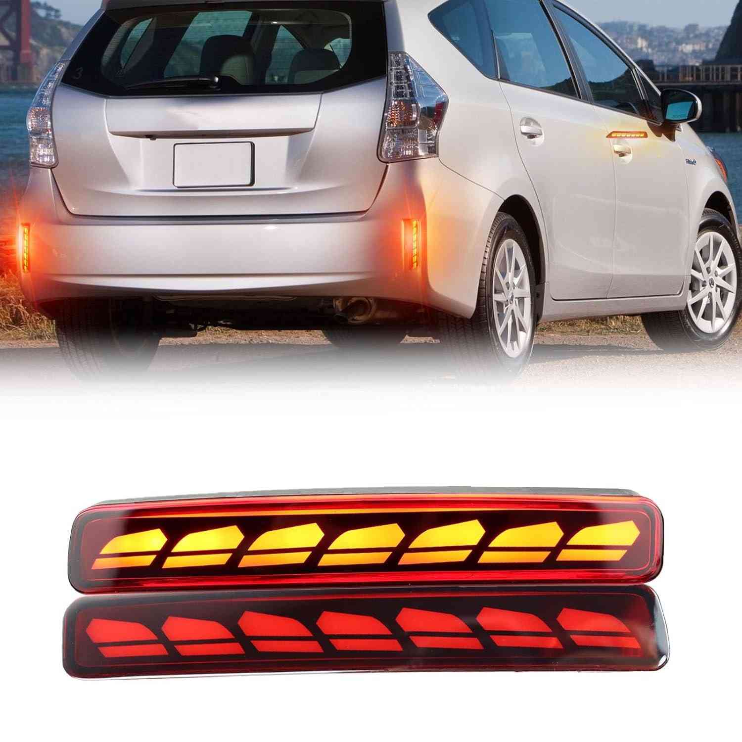 Kit Luz de Neblina LED Completa para Toyota Prius V e Scion TC 2014-16: Sequencial, Freio e DRL (Vermelho)