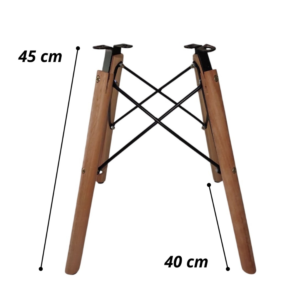 Cadeira Eiffel 45cm Madeira Charles Eames: Base Completa