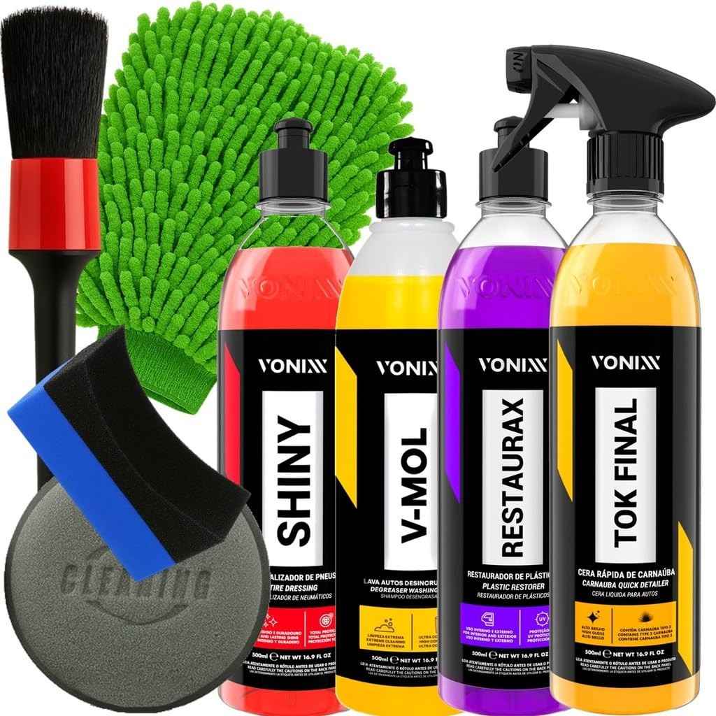 Kit Estética Automotiva Completa Vonixx: Limpeza, Brilho e Proteção Total