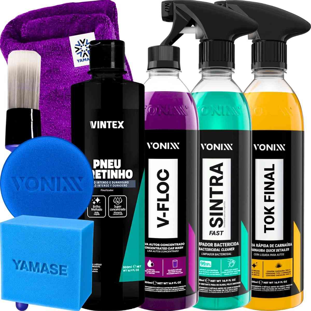 Kit Completo Vonixx: Limpeza e Brilho Impecáveis para Seu Veículo