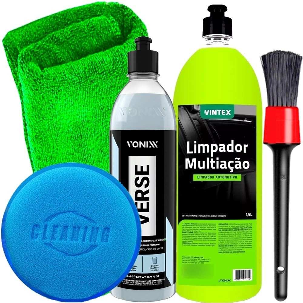 Kit Completo Limpeza e Proteção Automotiva: Vintex, Vonixx e Karbox