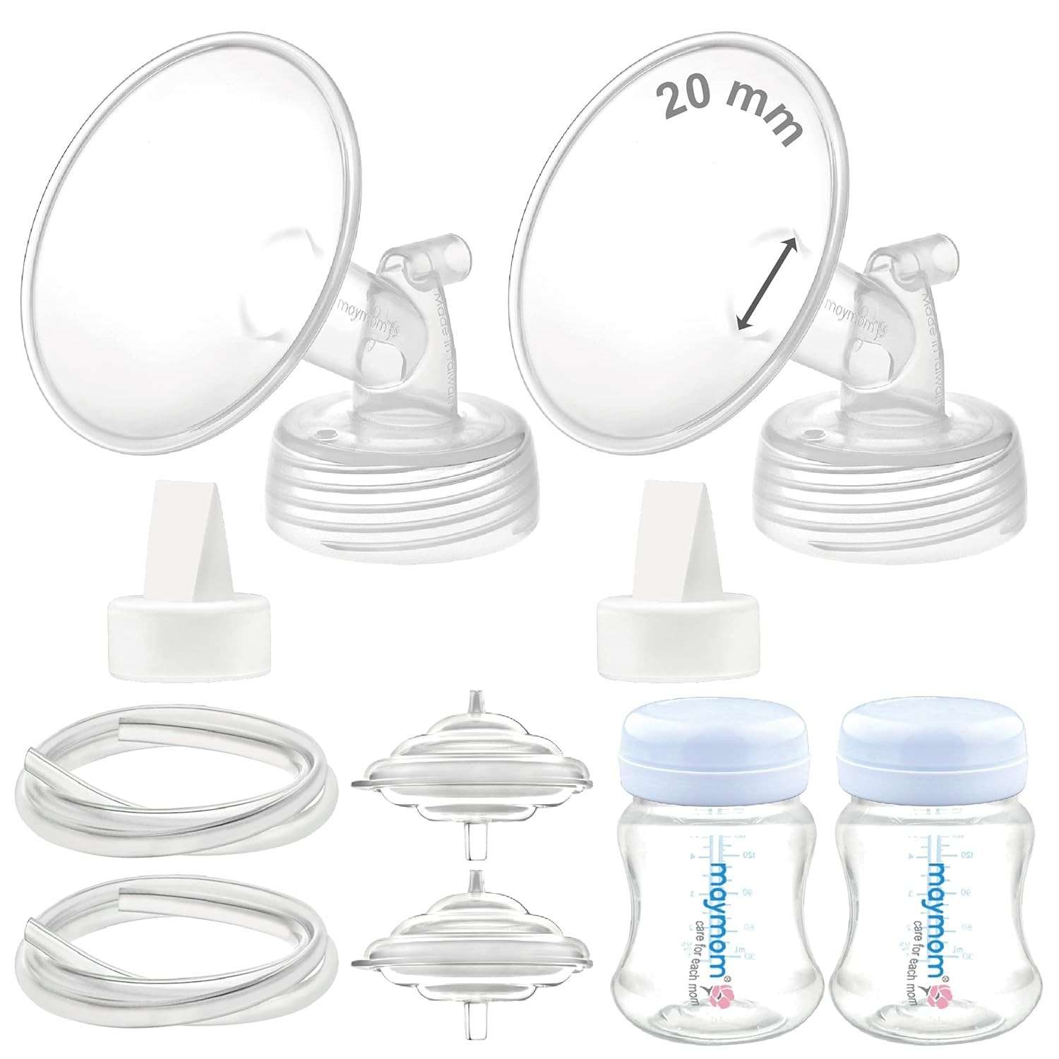 Maymom Pump Parts Spectra S2/S1 - Kit Completo de Peças para Bomba de Amamentação (Flange 20mm)