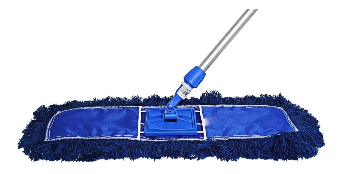 Mop Pó Euro 60 cm Completo com Cabo Retrátil e Refil - Bralimpia