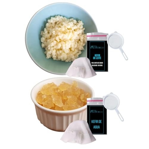 Kefir De Leite + Água Ganhe Tampa Voal + Peneira + Manual Completo