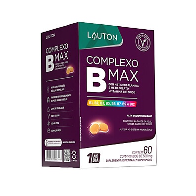 Complexo B Max Lauton: Energia e Imunidade em Kit com 2!